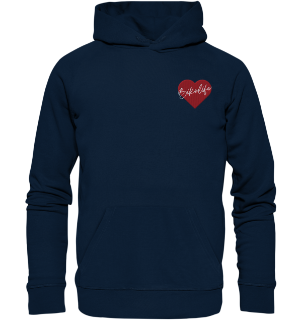 Bikelife Liebe - Organic Hoodie (Stick) – Bild 2