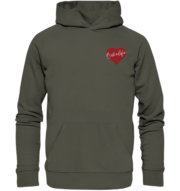 Bikelife Liebe - Organic Hoodie (Stick) – Bild 4