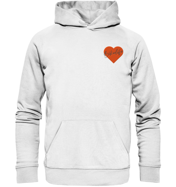 Bikelife Liebe BLK - Organic Hoodie (Stick) – Bild 3